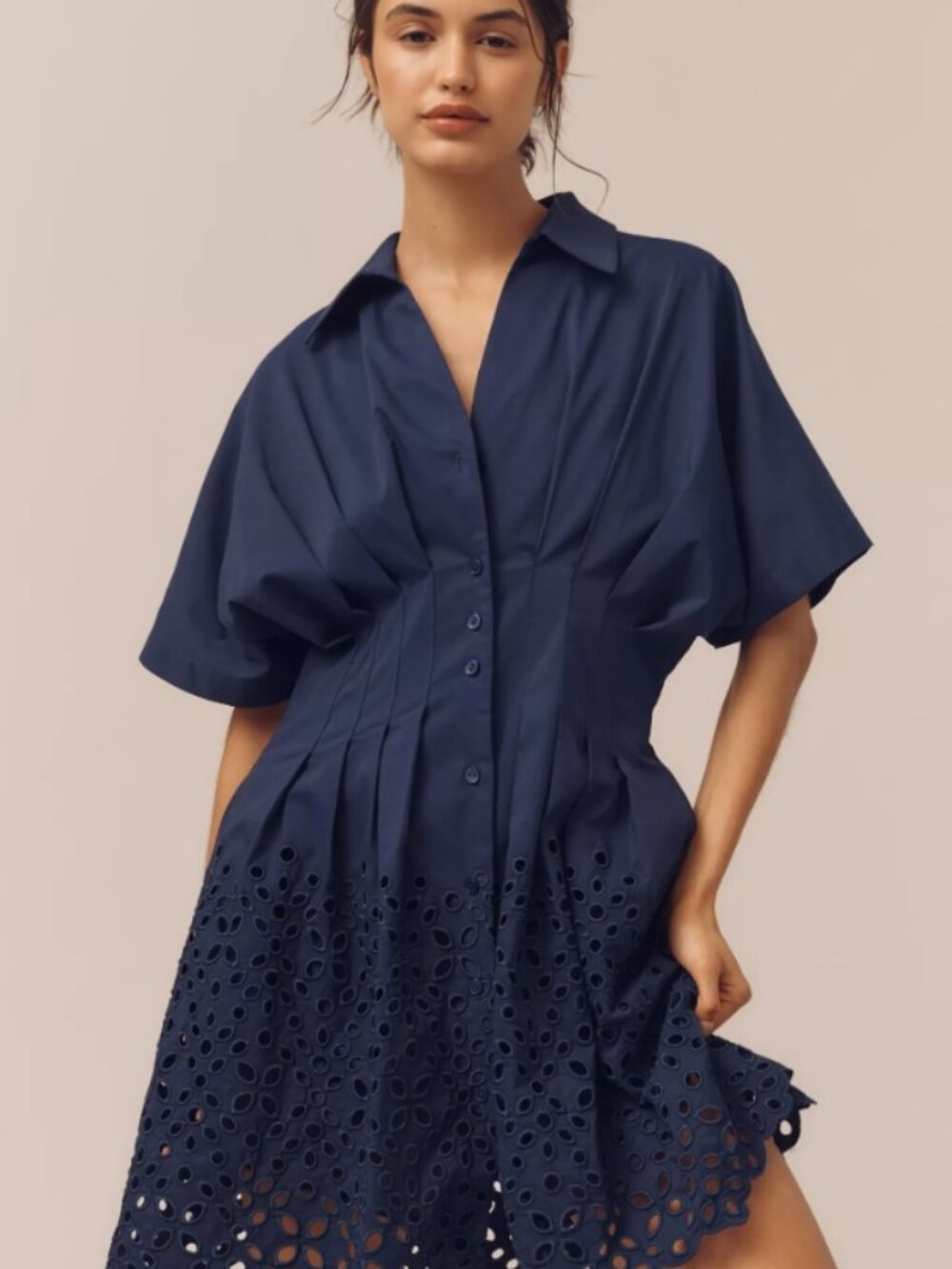 Anthropologie Exquise Tobie Mini Shirt Dress